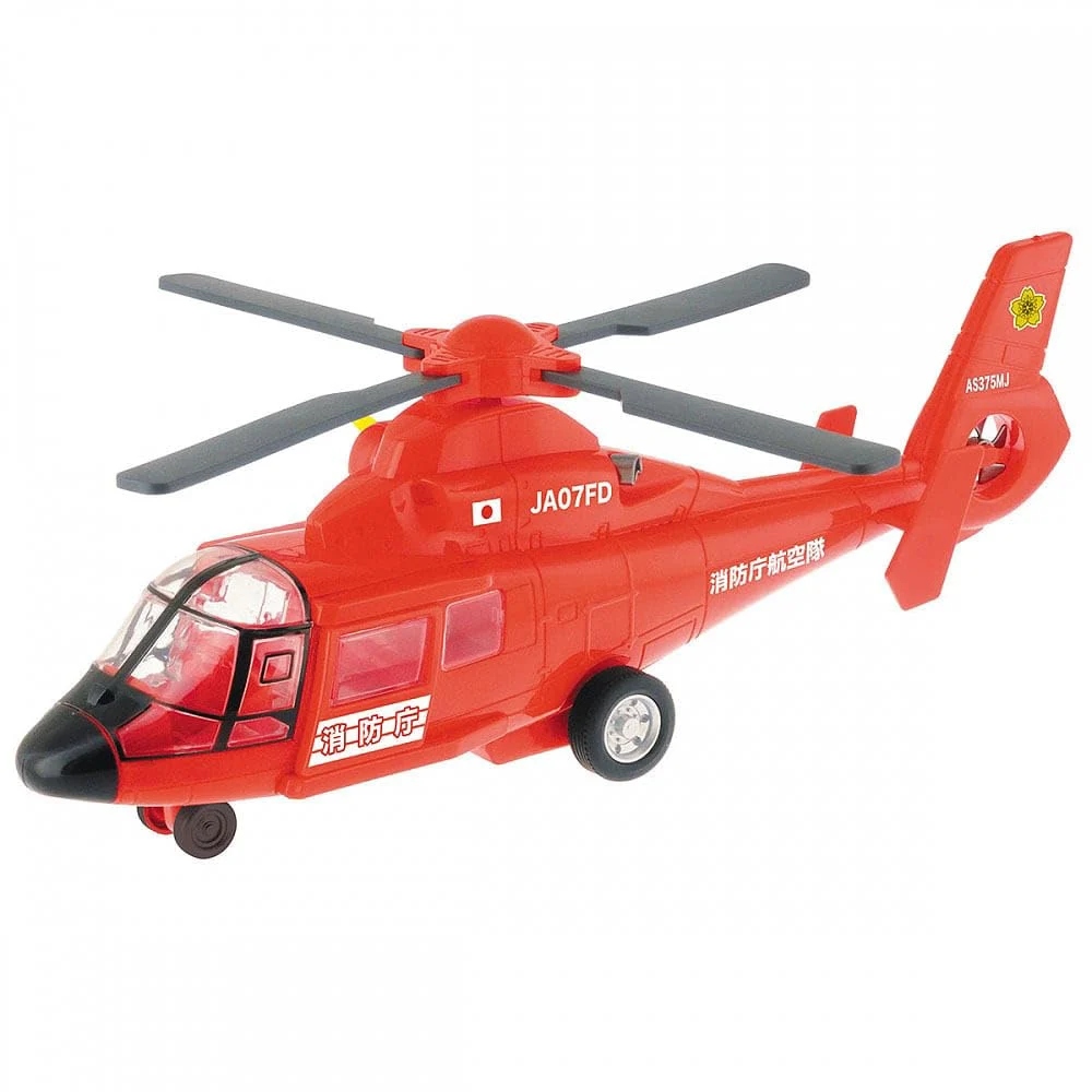 Elicottero dei pompieri giocattolo con luci e suoni, a frizione, 2 AA incluse - Toyco