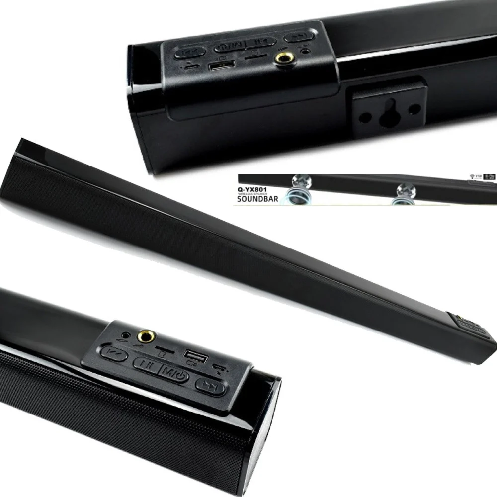 SOUNDBAR BARRA AUDIO BLUETOOTH WIRELESS 5WX2 RICARICABILE TELECOMANDO Q-YX801