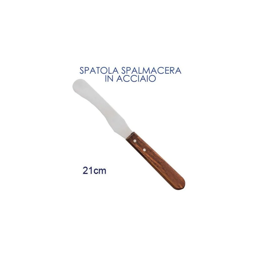 SPATOLA STENDICERA DRITTA INOX CON MANICO LEGNO ESTETISTA PROFESSIONALE - TrAdE Shop Traesio