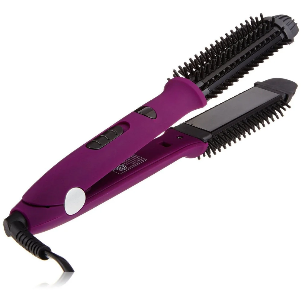 SPAZZOLA ARRICCIACAPELLI PIASTRA ELETTRICA CERAMICA LISCIA CAPELLI LISCI O RICCI - TrAdE Shop Traesio