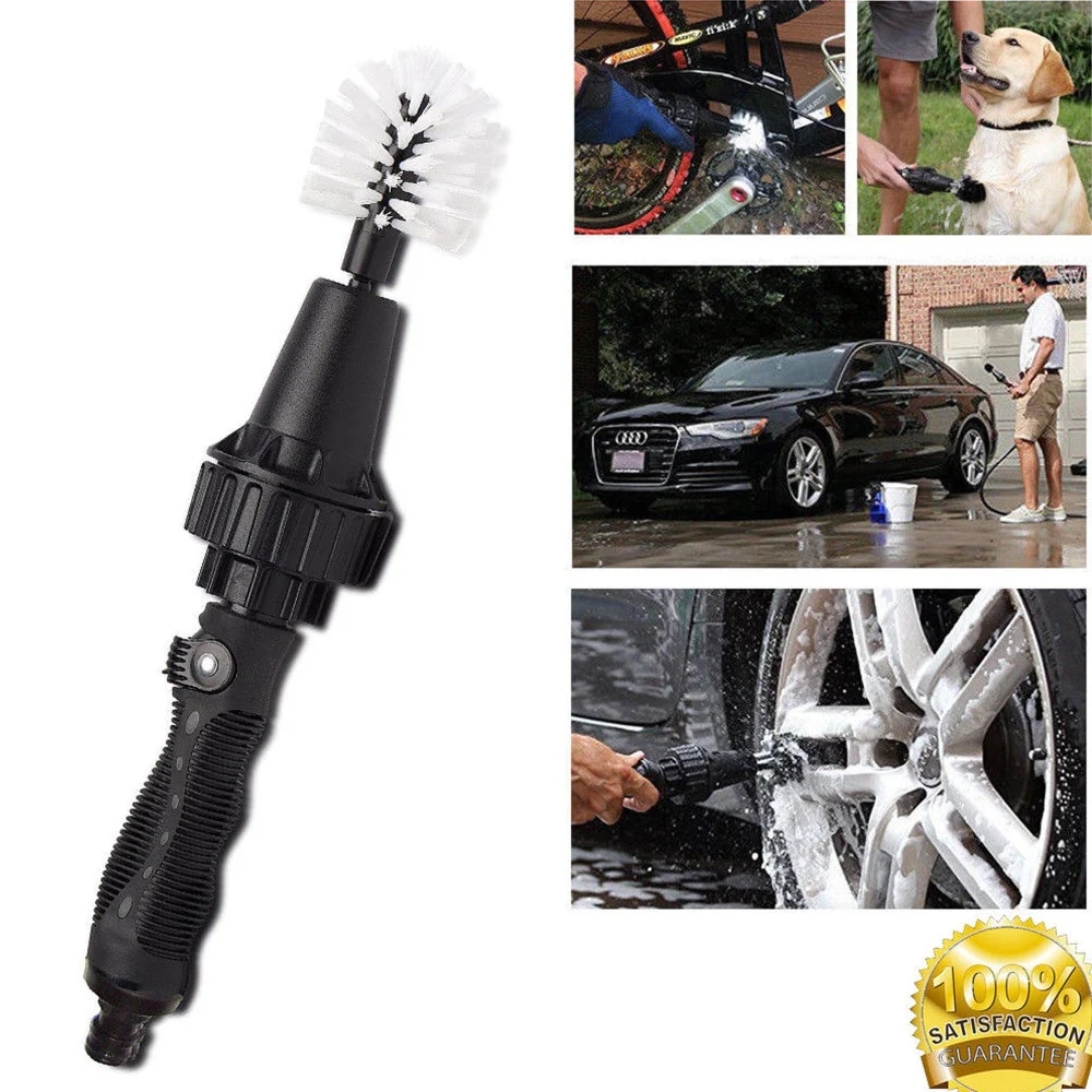 SPAZZOLA ROTANTE ACQUA PULISCI MOTO AUTO BICICLETTA LAVAGGIO CERCHIONI BRUSHHERO - TrAdE Shop Traesio