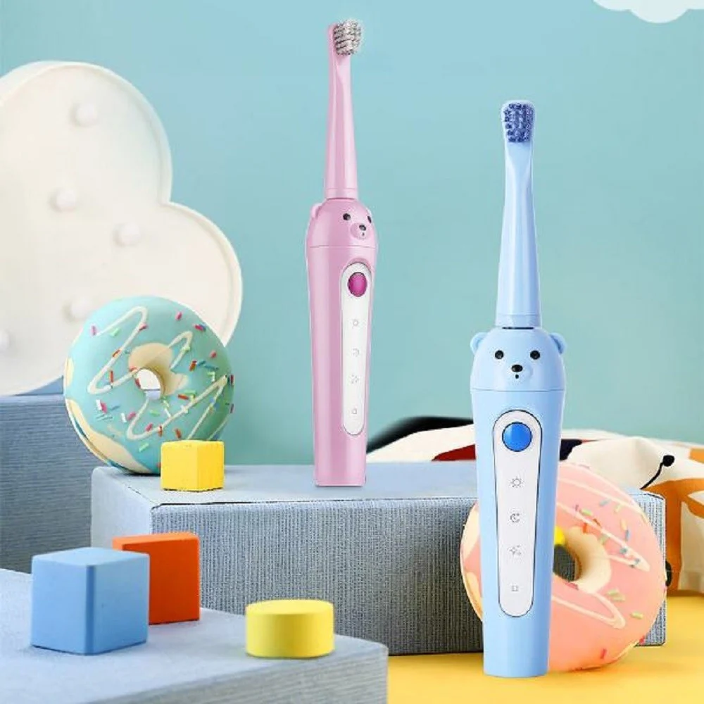 SPAZZOLINO ELETTRICO PER BAMBINI RICARICABILE USB BEAR 3 MODALITÀ TESTINE Q-YS9