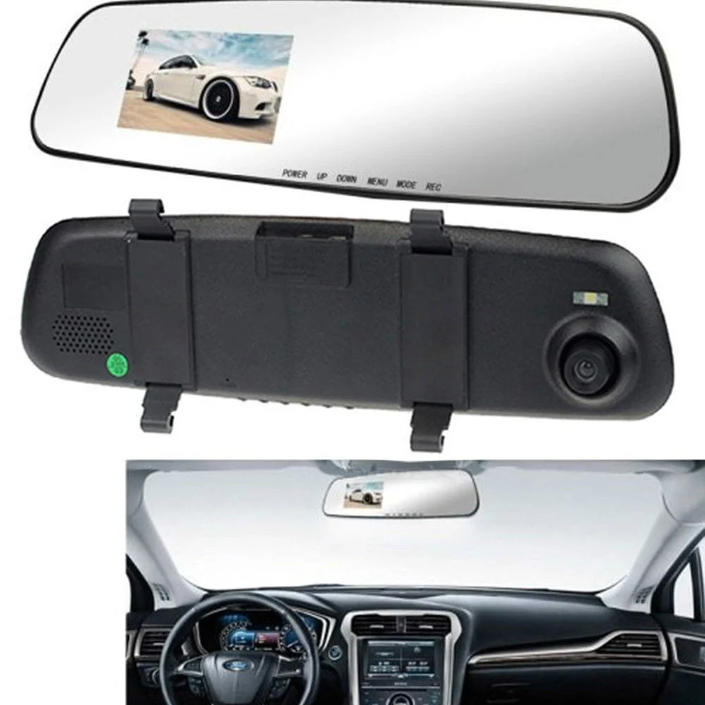 SPECCHIETTO RETROVISORE DVR TELECAMERA FULL HD 1080P 2.3 "LCD PER RETROCAMERA - TrAdE Shop Traesio