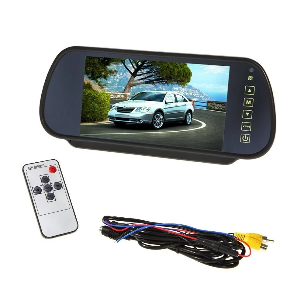 SPECCHIETTO RETROVISORE MONITOR 7 " BLUETOOTH VIVAVOCE TOUCH SCREEN USB SD MP5 - TrAdE Shop Traesio