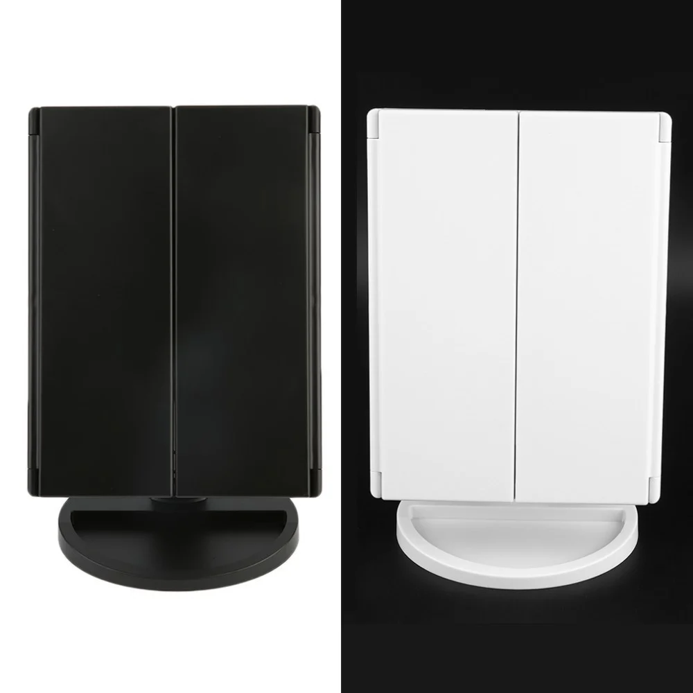 SPECCHIO DA TRUCCO ILLUMINATO 22 LED PORTATILE 4 SPECCHI MAKE UP 1X 2X 3X 180° - TrAdE Shop Traesio