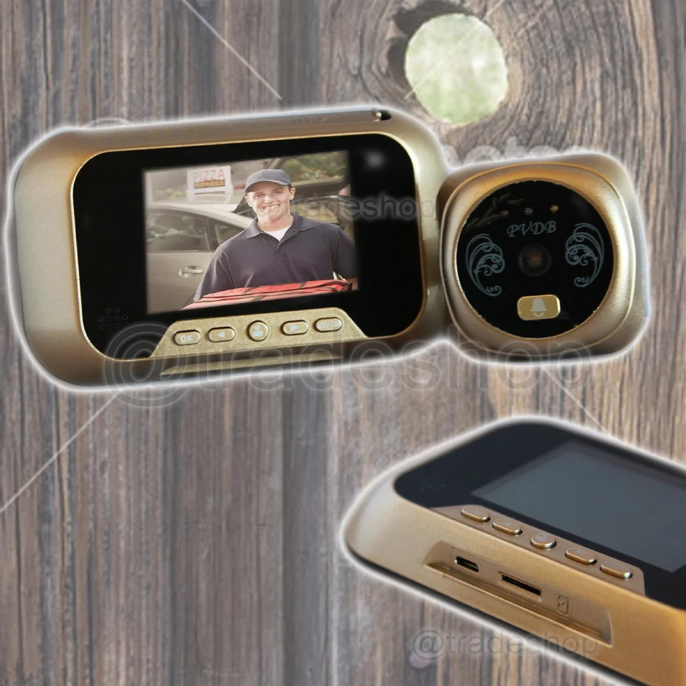 SPIONCINO ELETTRONICO PER PORTA CON DISPLAY LCD TF CARD TELECAMERA CAMPANELLO - TrAdE Shop Traesio
