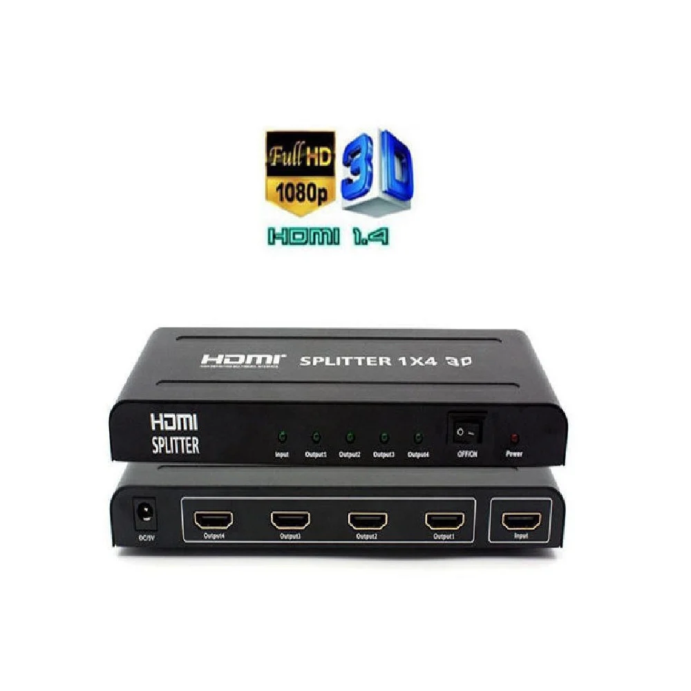 SPLITTER 4 HDMI 1.4 FULL HD 1080P 3D 4 USCITE ALTA RISOLUZIONE SWITCH - TrAdE Shop Traesio