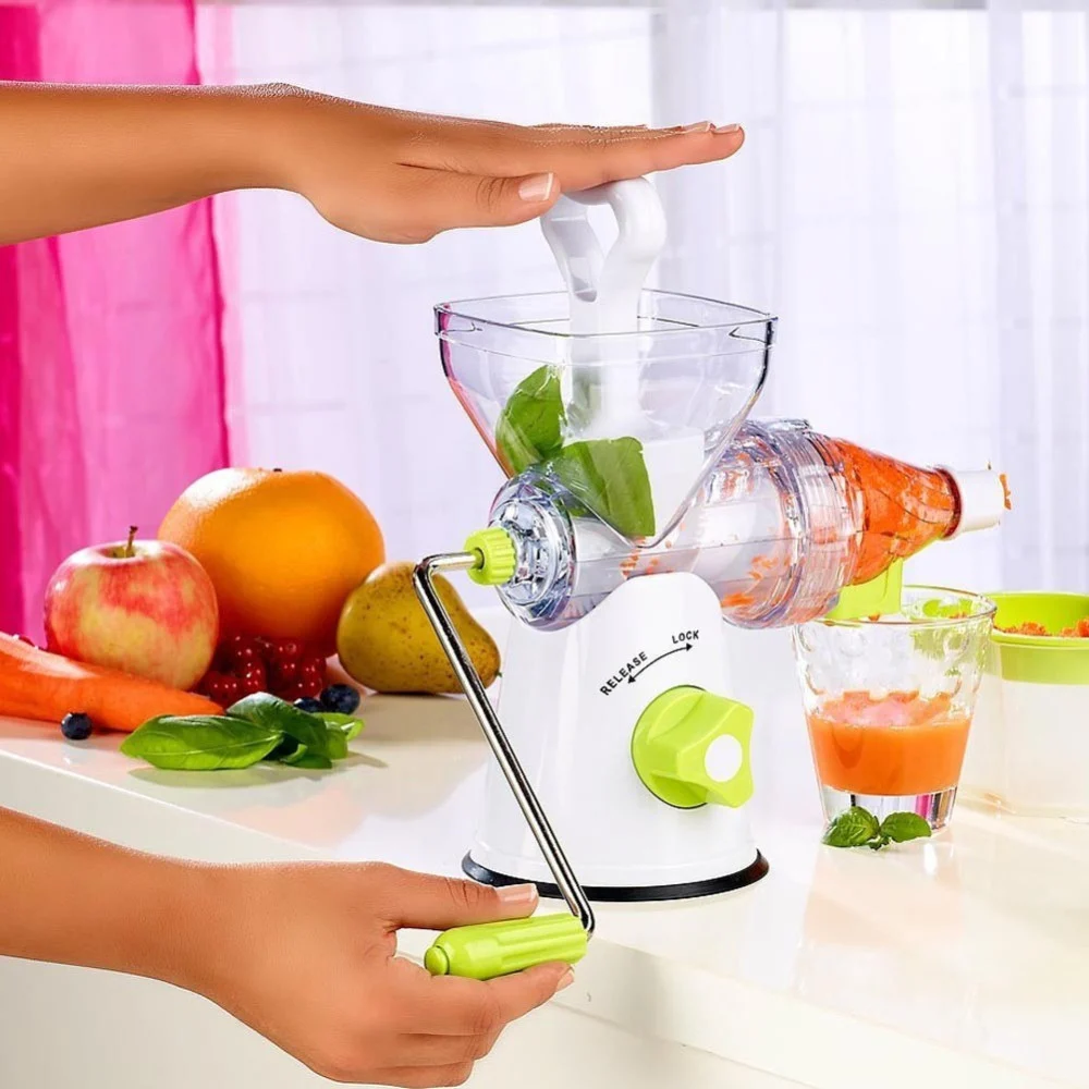 SPREMIAGRUMI MANUALE PER FRUTTA E VERDURA A MANOVELLA CENTRIFUGA SEPARA SUCCO - TrAdE Shop Traesio