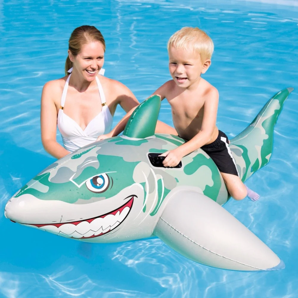 SQUALO CAVALCABILE GIOCO GONFIABILE PER BAMBINI 183X102CM MARE PISCINA - TrAdE Shop Traesio