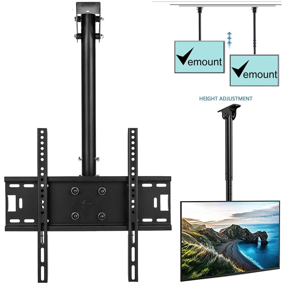 STAFFA PORTA TV MONITOR DA 37" A 55" SUPPORTO PARETE SOFFITTO 360° FINO 50KG - TrAdE Shop Traesio