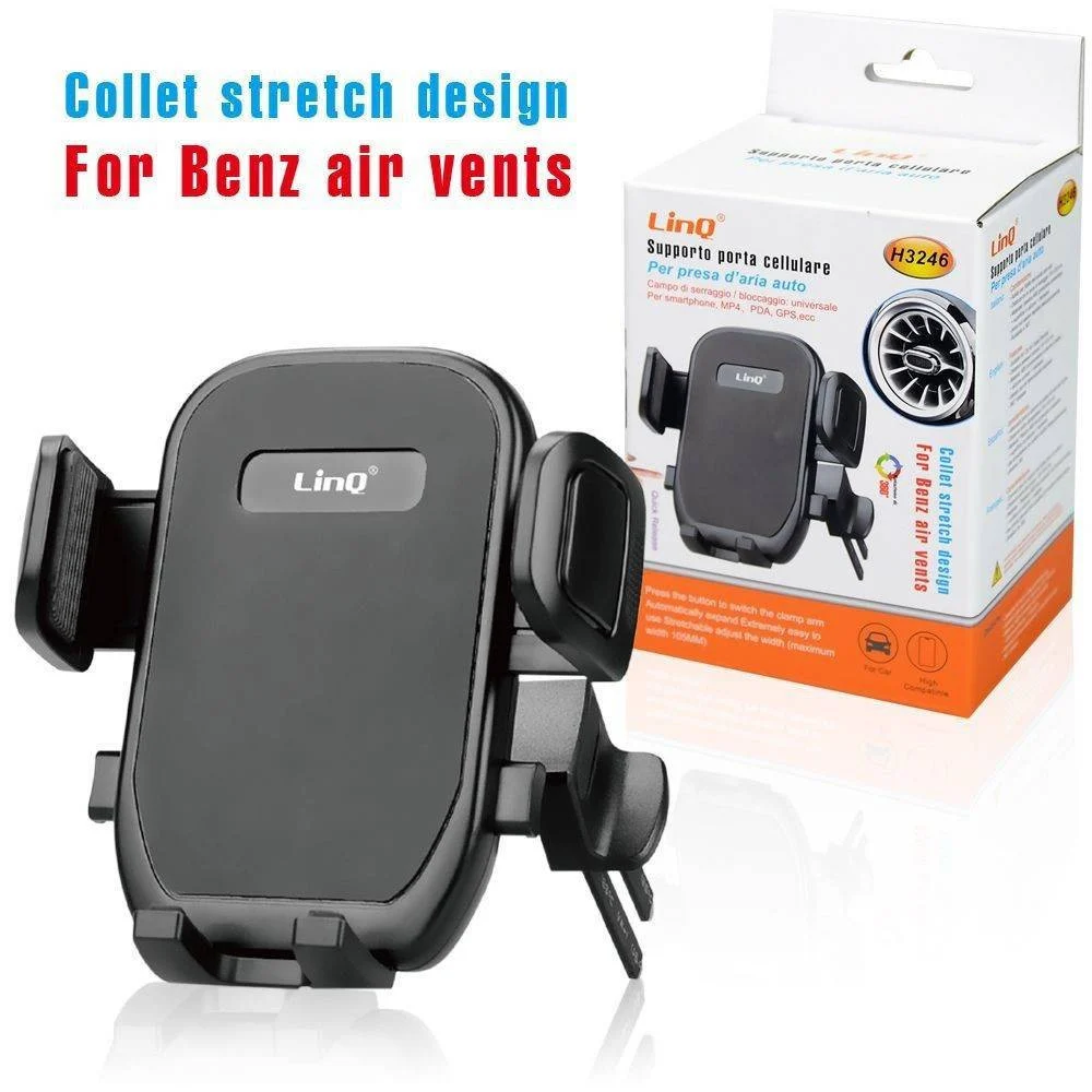 STAFFA SUPPORTO DA AUTO PORTACELLULARE SMARTPHONE PRESA ARIA MERCEDES BENZ H3246 - Linq