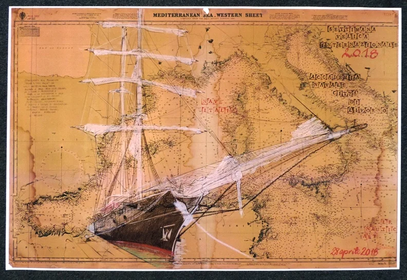 carta nautica “nave italia” - Arredamento marinaresco
