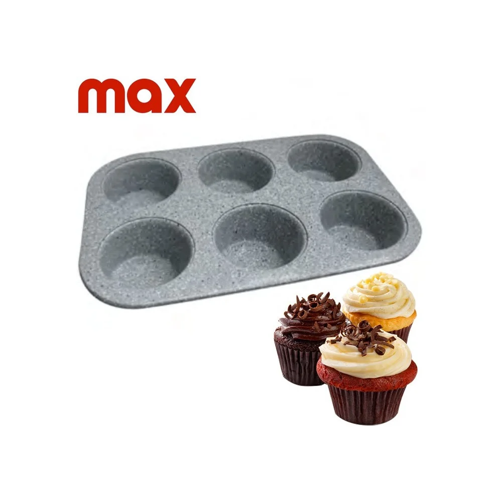 Stampo 6 Muffin Teglia Marmorizzato 26,5 x 17,5 x 3cm Cupcakes Dolci Pasticceria - TrAdE Shop Traesio