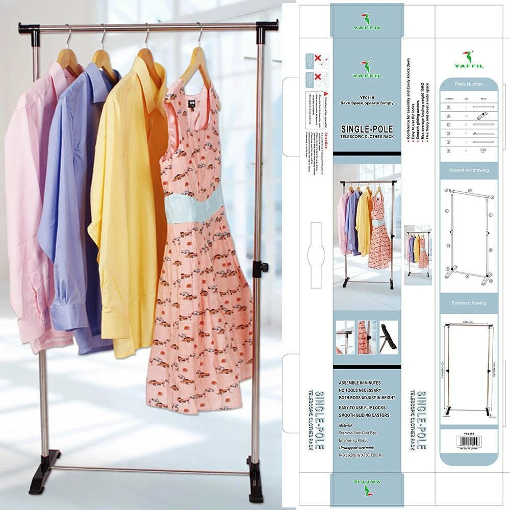 STAND APPENDIABITI ATTACCAPANNI ALLUNGABILE APPENDI ABITI NEGOZIO CASA YF0119 - TrAdE Shop Traesio