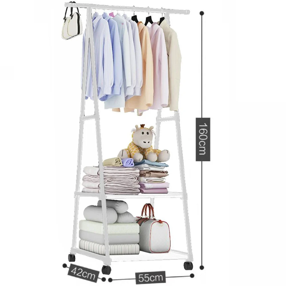 STAND APPENDIABITI ATTACCAPANNI IN PLASTICA E METALLO CAMERA DA LETTO BIANCO - TrAdE Shop Traesio