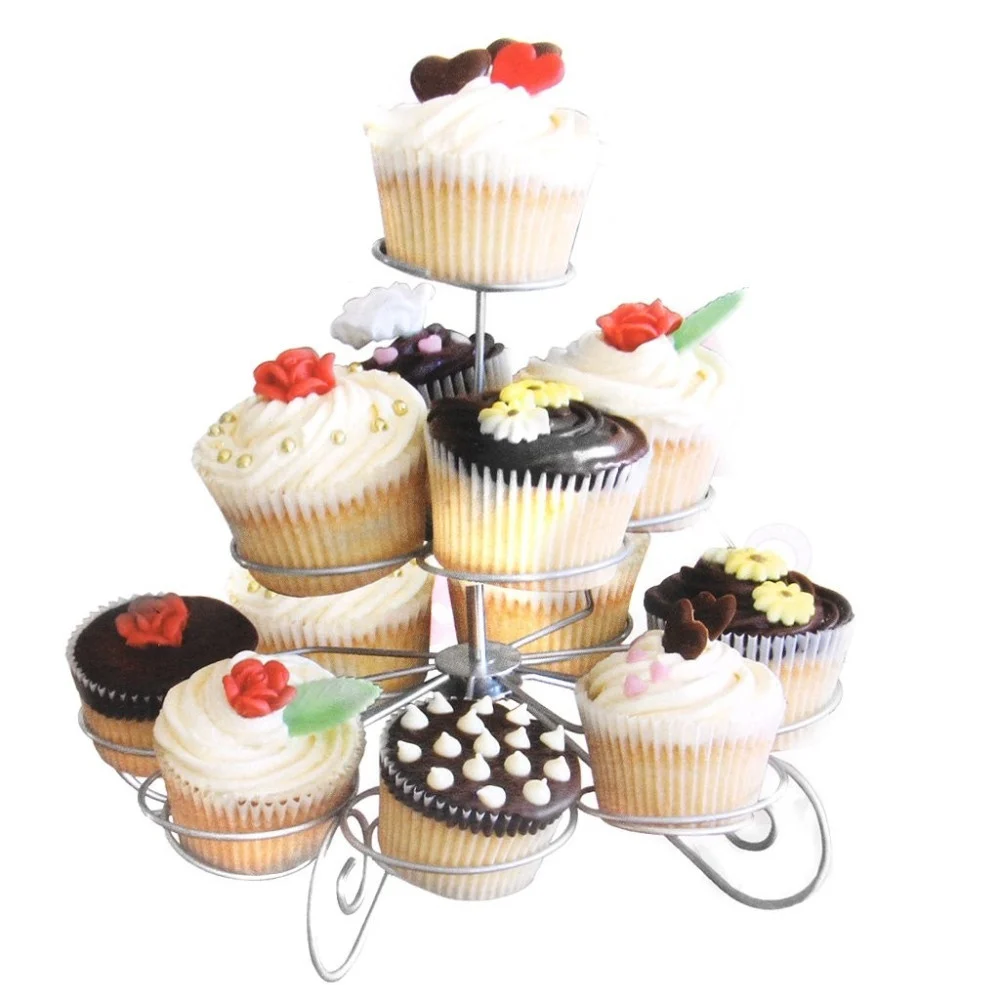 STAND SUPPORTO ESPOSITORE PER CUPCAKES DOLCI DOLCETTI 13 POSTI IN METALLO - TrAdE Shop Traesio