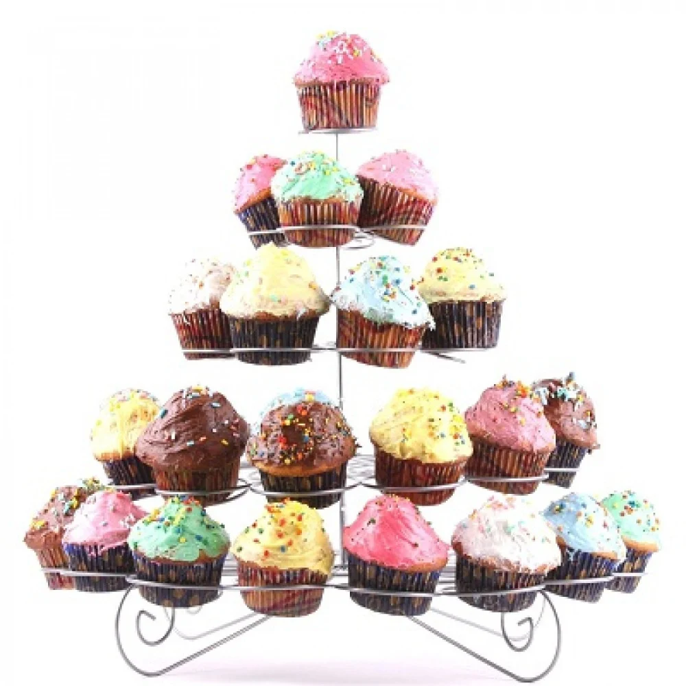 STAND SUPPORTO ESPOSITORE PER CUPCAKES DOLCI DOLCETTI 30 POSTI IN METALLO - TrAdE Shop Traesio