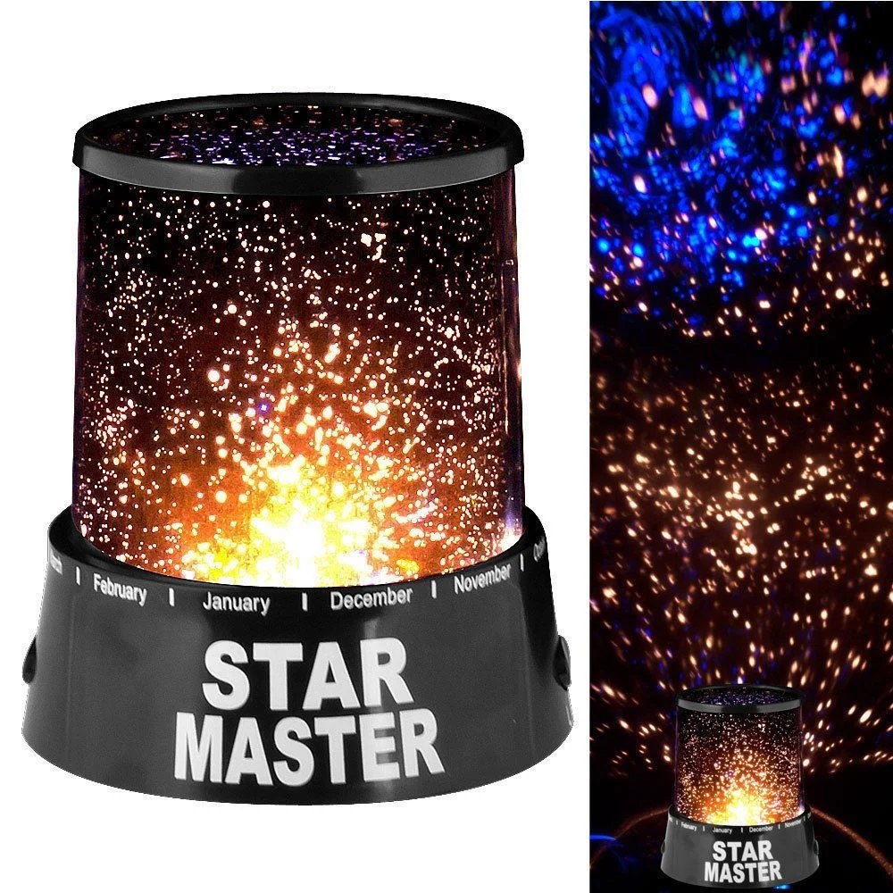 STAR MASTER LAMPADA PROIETTORE DI STELLE LED COLORI NOTTE EFFETTO CIELO STELLATO - TrAdE Shop Traesio