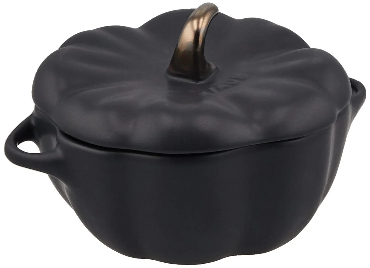 Staub Cocotte in Ceramica a Forma di Zucca 12cm Nero