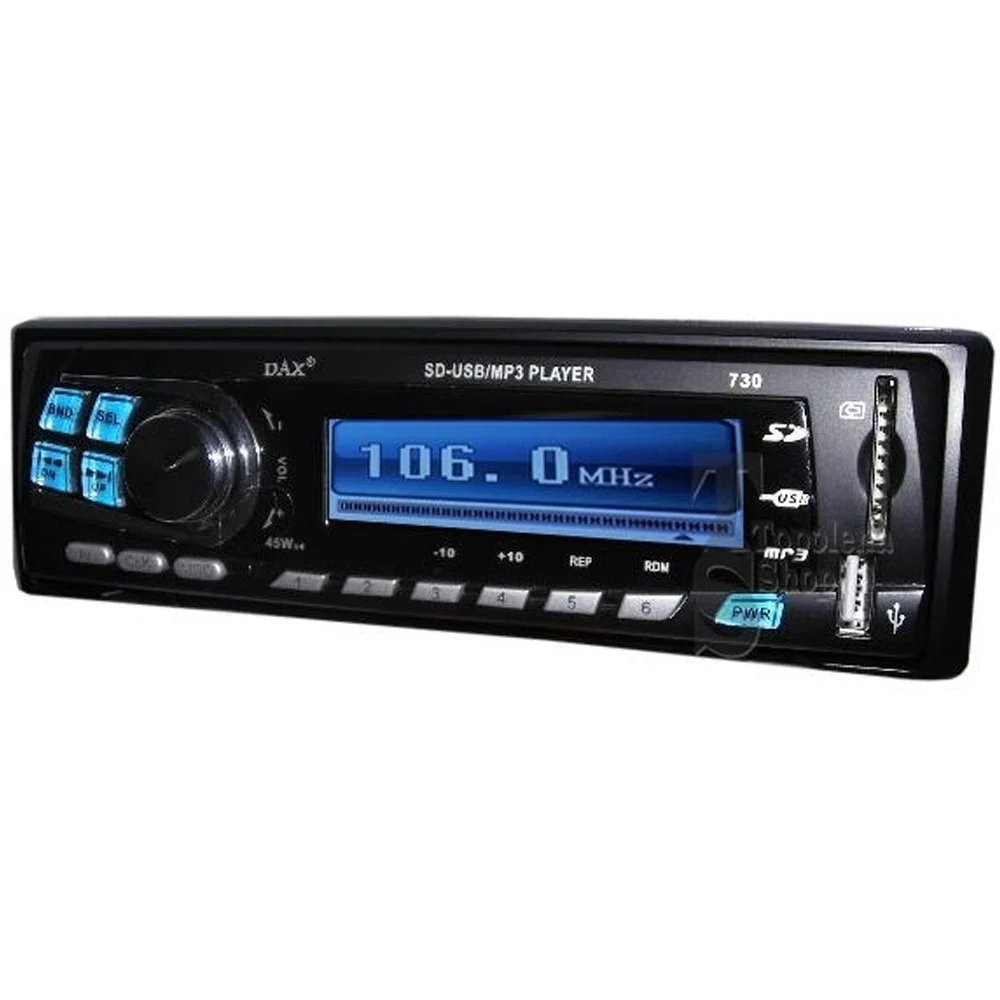 STEREO AUTORADIO AUTO CAMPER RADIO FM MP3 PORTA USB SLOT SD LCD DAX730 MP3 45W - TrAdE Shop Traesio