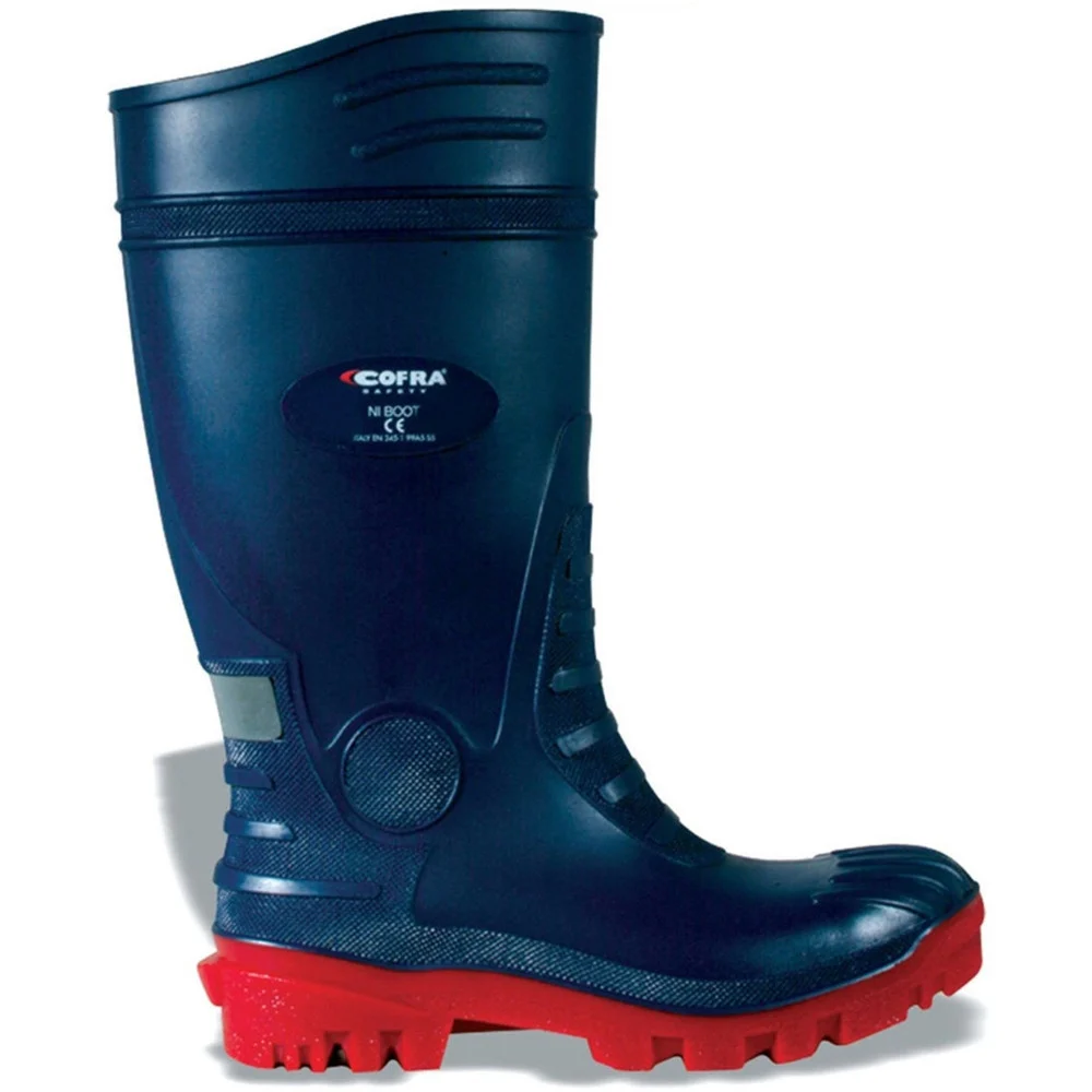 STIVALE BLU S5 TYPHOON COFRA DA LAVORO ANTINFORTUNISTICA GAMBALE: PVC ERGO COFRA - TrAdE Shop Traesio
