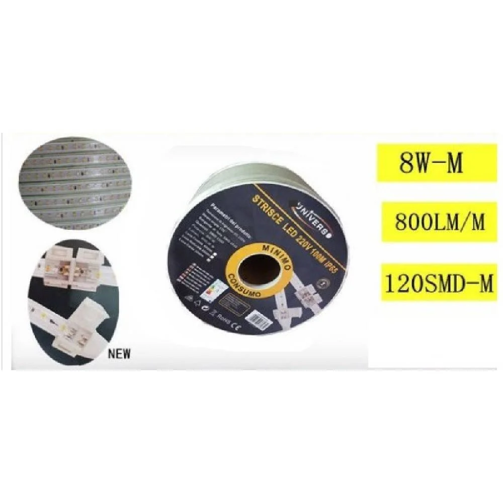 STRIP LED 2835 120D 9.5 MM 100 MT 220V LUCE CALDA FREDDA NATURALE 2835 SMD - TrAdE Shop Traesio