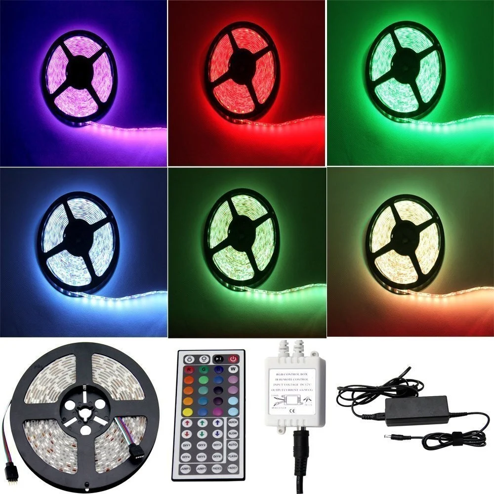 STRIP LED STRISCIA MULTICOLOR RGB DA 5 METRI BOBINA SMD 5050 IMPERMEABILE 12V - TrAdE Shop Traesio