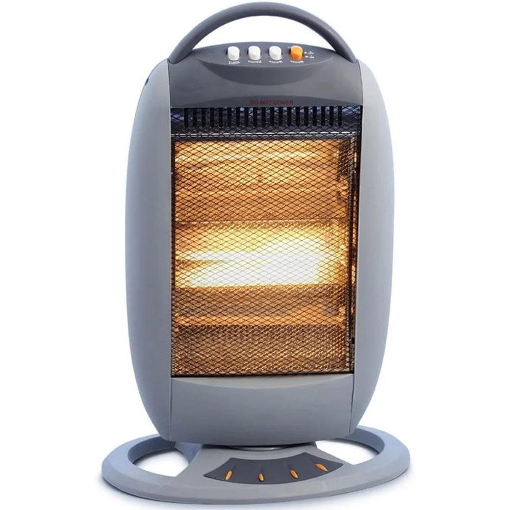STUFA ALOGENA A TRE POTENZE 1200 W CON FUNZIONE OSCILLANTE ROTANTE BASSO CONSUMO - TrAdE Shop Traesio