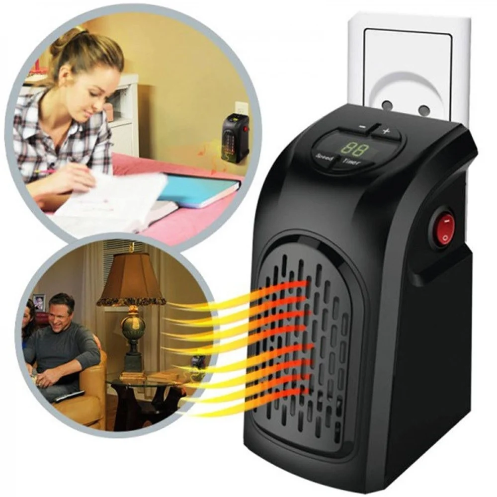 STUFA ELETTRICA PORTATILE A BASSO CONSUMO 350W GRADI REGOLABILI PER CASA UFFICIO - TrAdE Shop Traesio