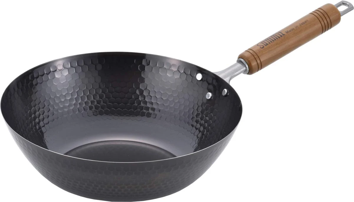 Summit Kogyo Wok stile Pechino in ferro martellato 20cm 22cm 24cm 27cm 30cm 33cm - Summit Kougyou