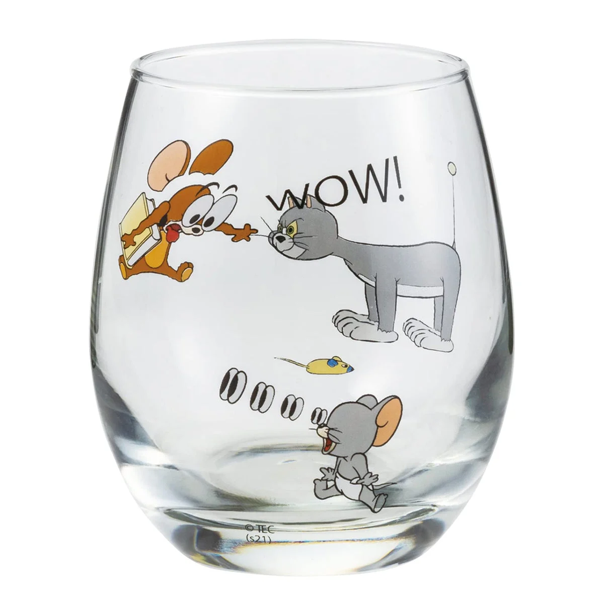 Title in Italian: "Tazza 3D Tom e Jerry in Vetro Tuffy 330ml Made in Japan SAN3716" - Sun Art