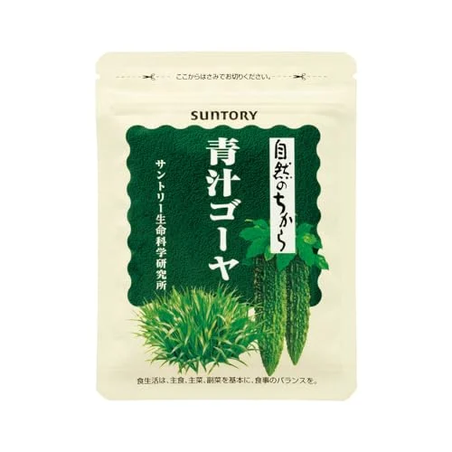 Suntory Aojiru Goya Barley Grass Fiber Supplement 150 Capsules - Suntory Wellness