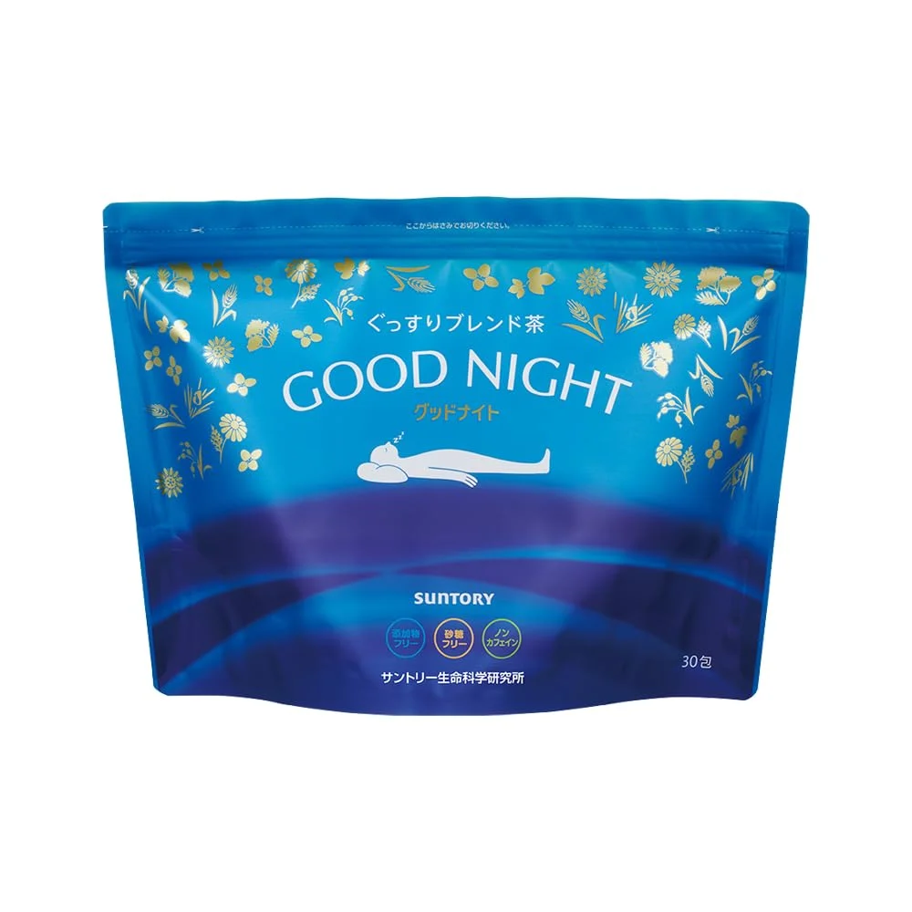 Suntory Good Night Blend Tea with Valerian & Chamomile 30 Packets - Suntory Wellness