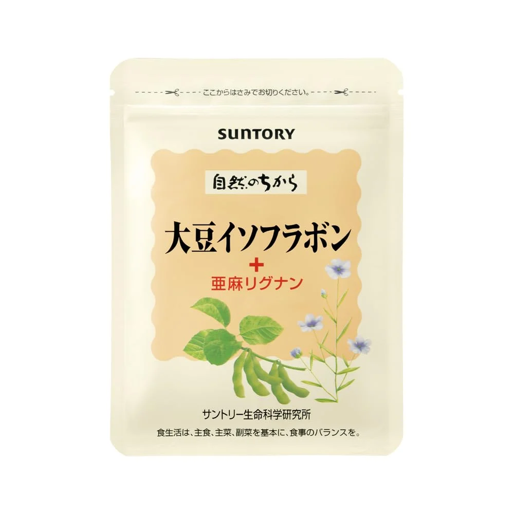 Suntory Soy Isoflavone Flax Lignan Vitamin E Calcium Supplement 90 Caps - Suntory Wellness