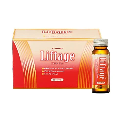 Suntory Wellness Liftage Proteoglycan Collagen 10 Bottles Peach Flavor