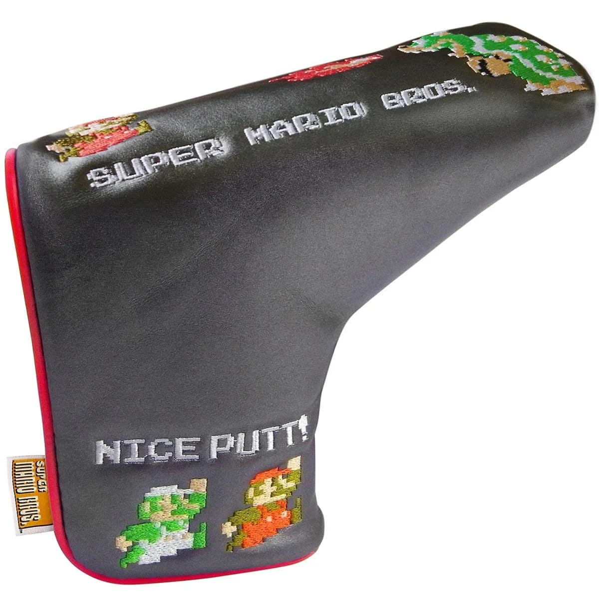 Super Mario Bros copri putter per blade magnetico con ricamo Mario SBPT002 nero