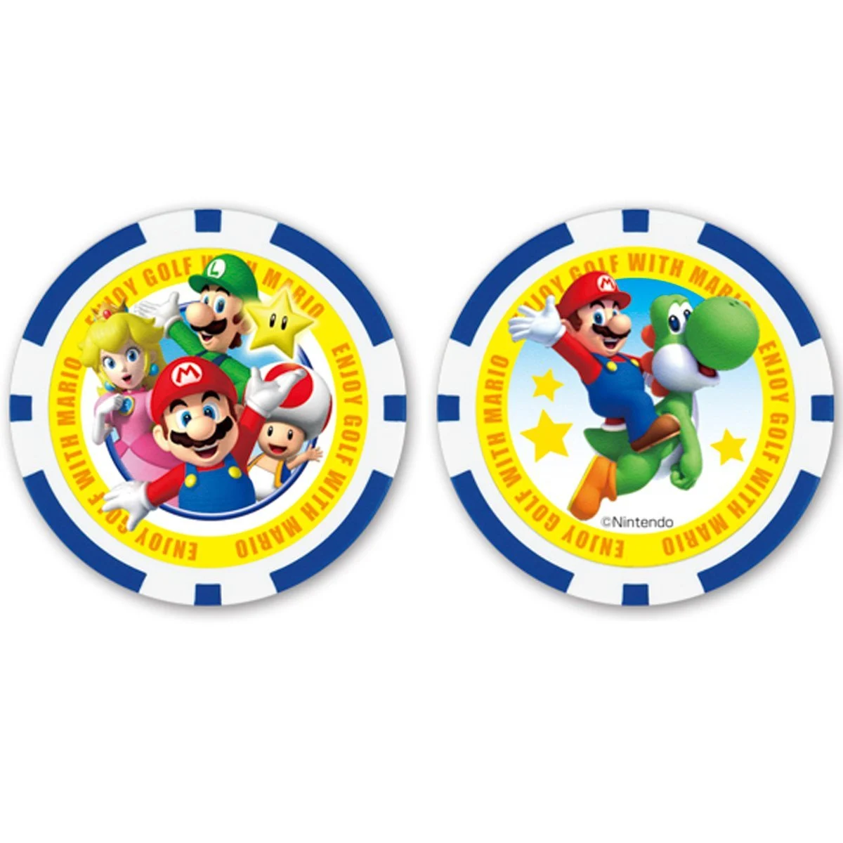 Super Mario segnapalla da green tipo chip con personaggi All-Star SMMC002