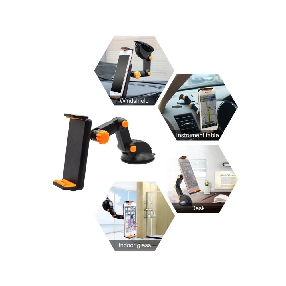 SUPPORTO AUTO UNIVERSALE A VENTOSA 360° GRADI PER CELLULARE SMARTPHONE TABLET - TrAdE Shop Traesio