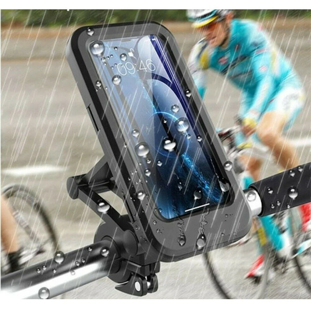 SUPPORTO CUSTODIA PORTA CELLULARE IMPERMEABILE PER MOTO BICI FINO 6.7" HL-69
