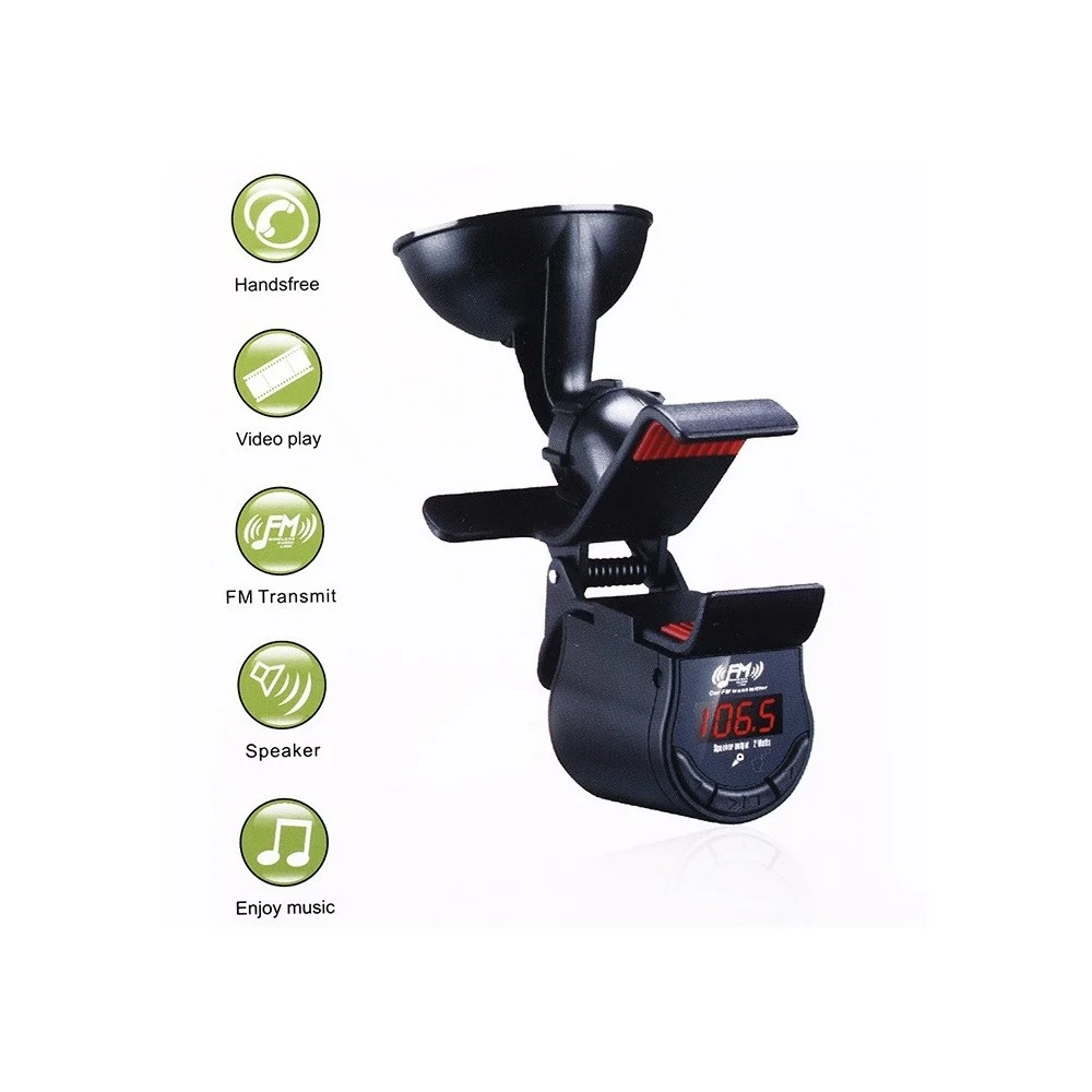 SUPPORTO PER AUTO VIVAVOCE TRASMETTITORE FM UNIVERSALE ALTOPARLANTE DISPLAY - TrAdE Shop Traesio