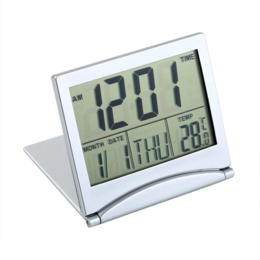SVEGLIA DA TAVOLO PORTATILE RICHIEDIBILE DIGITALE ALLARME LCD CON TEMPERATURA - TrAdE Shop Traesio