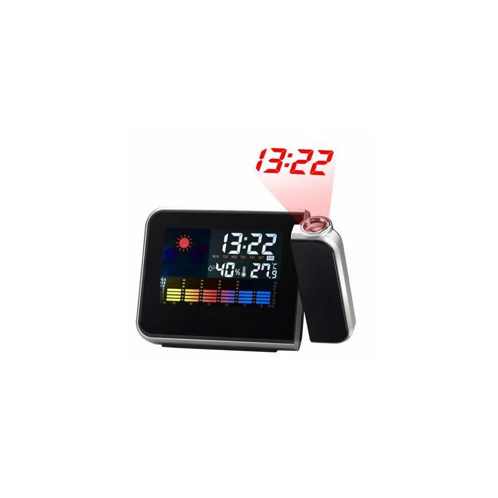 SVEGLIA IGROMETRO DIGITALE LASER OROLOGIO TEMPERATURA PER UMIDITA' ALLARME DATA - TrAdE Shop Traesio