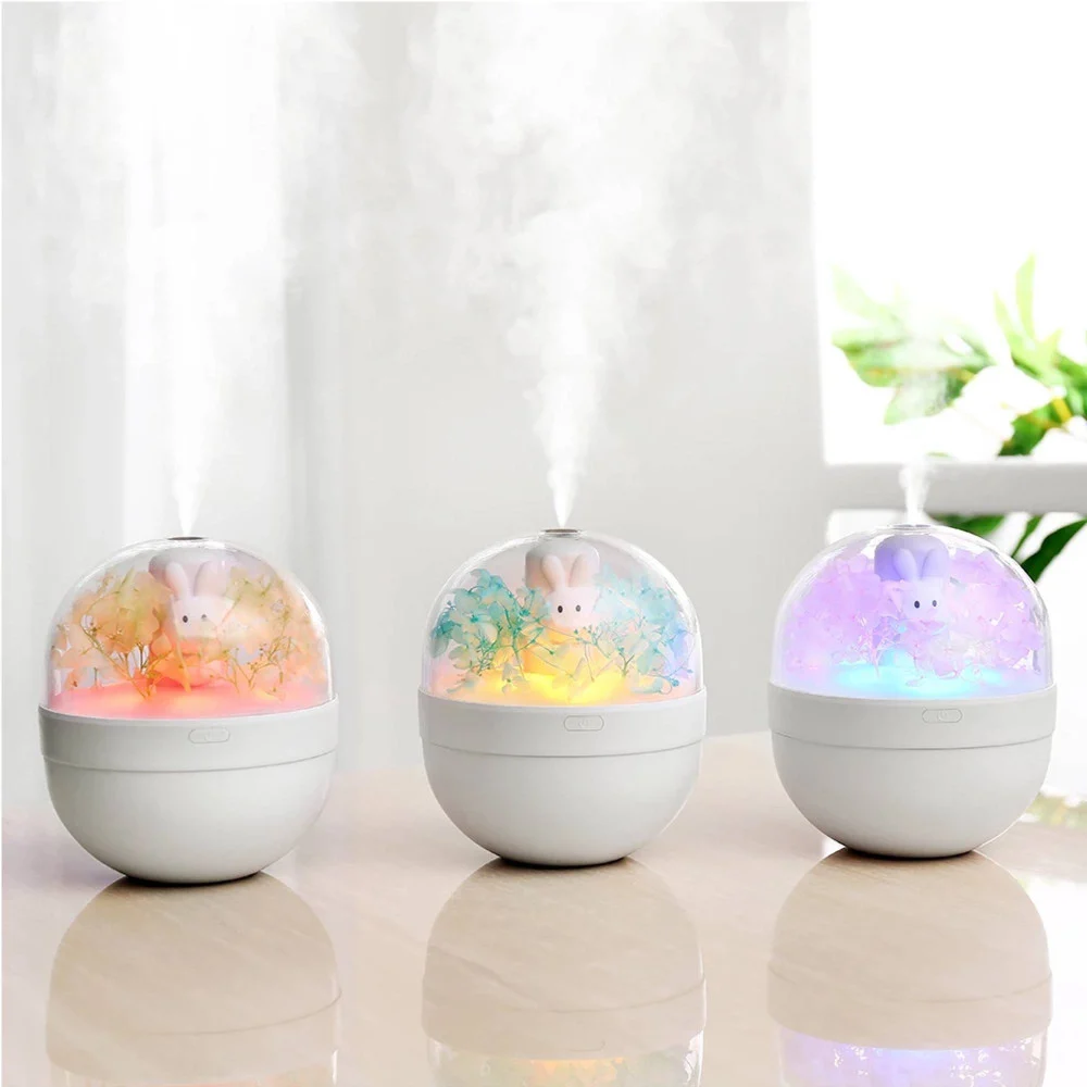 SWEET RABBIT DIFFUSORE UMIDIFICATORE ARIA A ULTRASUONI AROMA USB CON LAMPADA RGB - TrAdE Shop Traesio