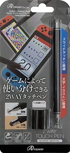 Switch Pen Touch 2 Vie con Punta Conductiva e Mesh, ANS-SW097BK, Nero