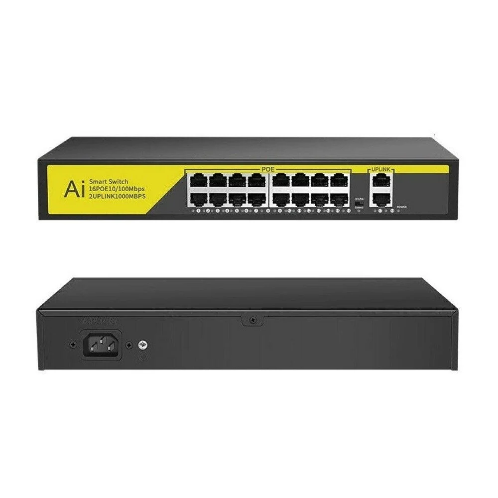 SWITCH DI RETE POE ETHERNET 16 PORTE 2FE RJ45 10/100MBPS SFP 1000MBPS POE316GM - TrAdE Shop Traesio