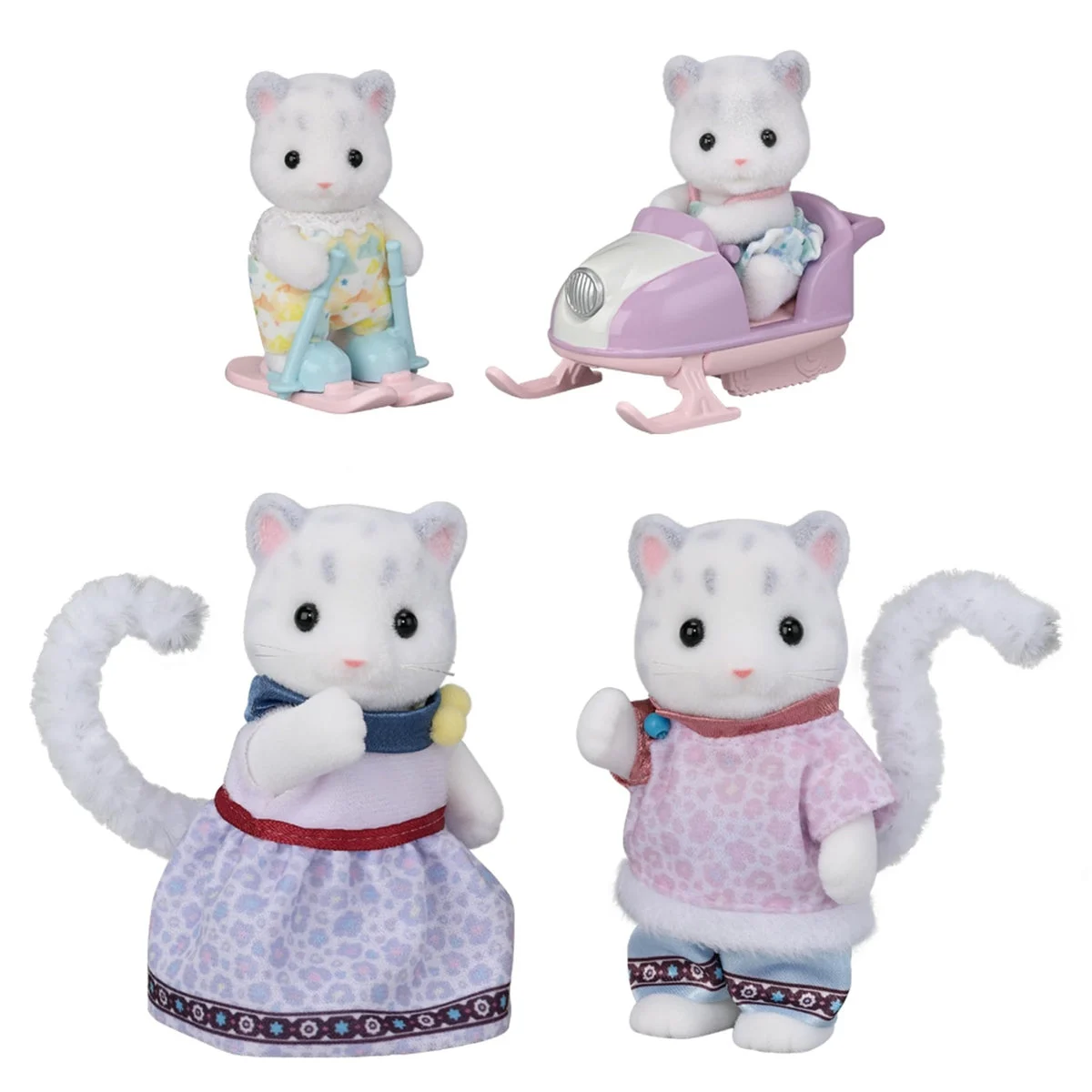Sylvanian Families Set Famiglia Yuki Snow Leopard FS-55 Giocattolo per 3 Anni+