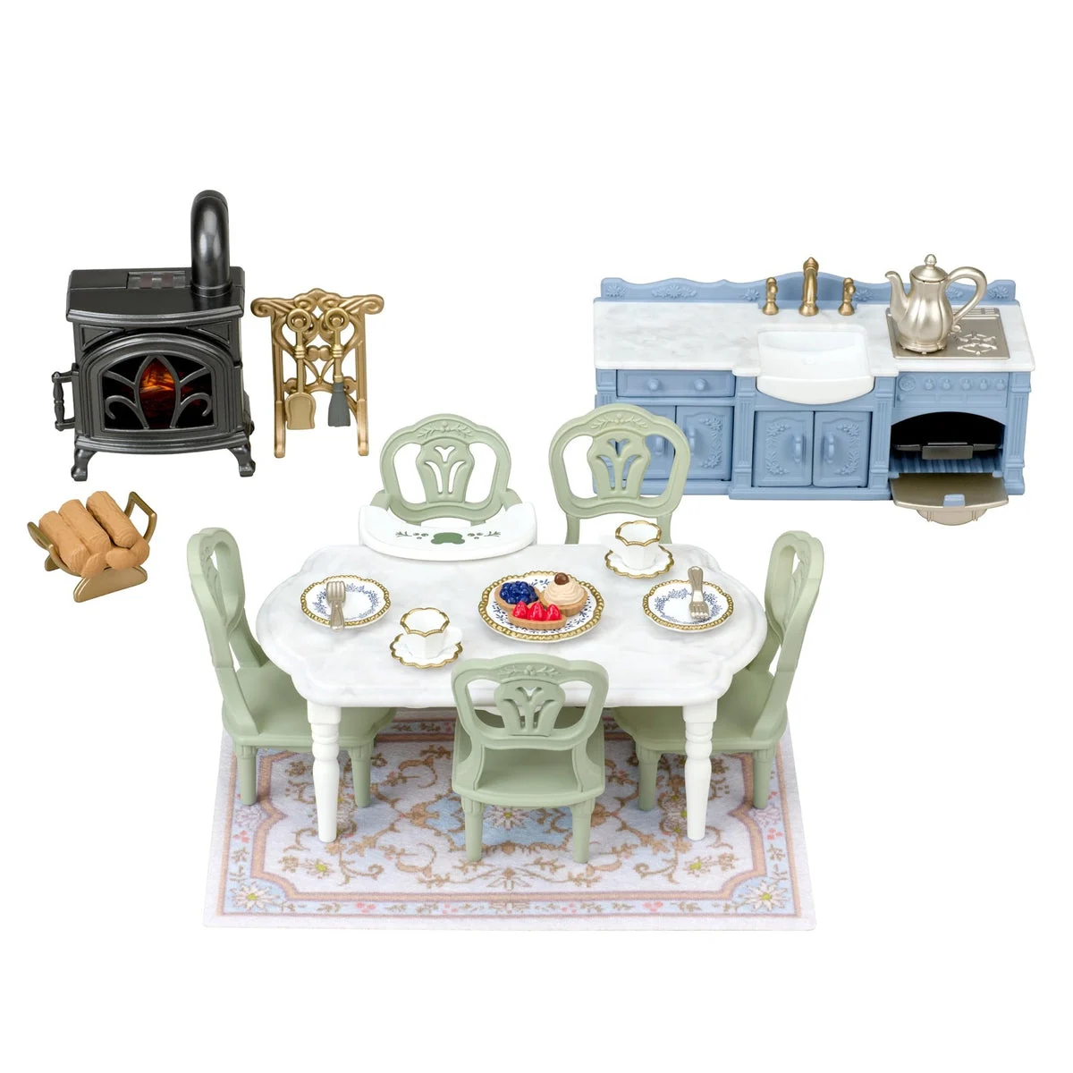 Sylvanian Families Set sala da pranzo elegante per Casa sul Lago dal Tetto Rosso