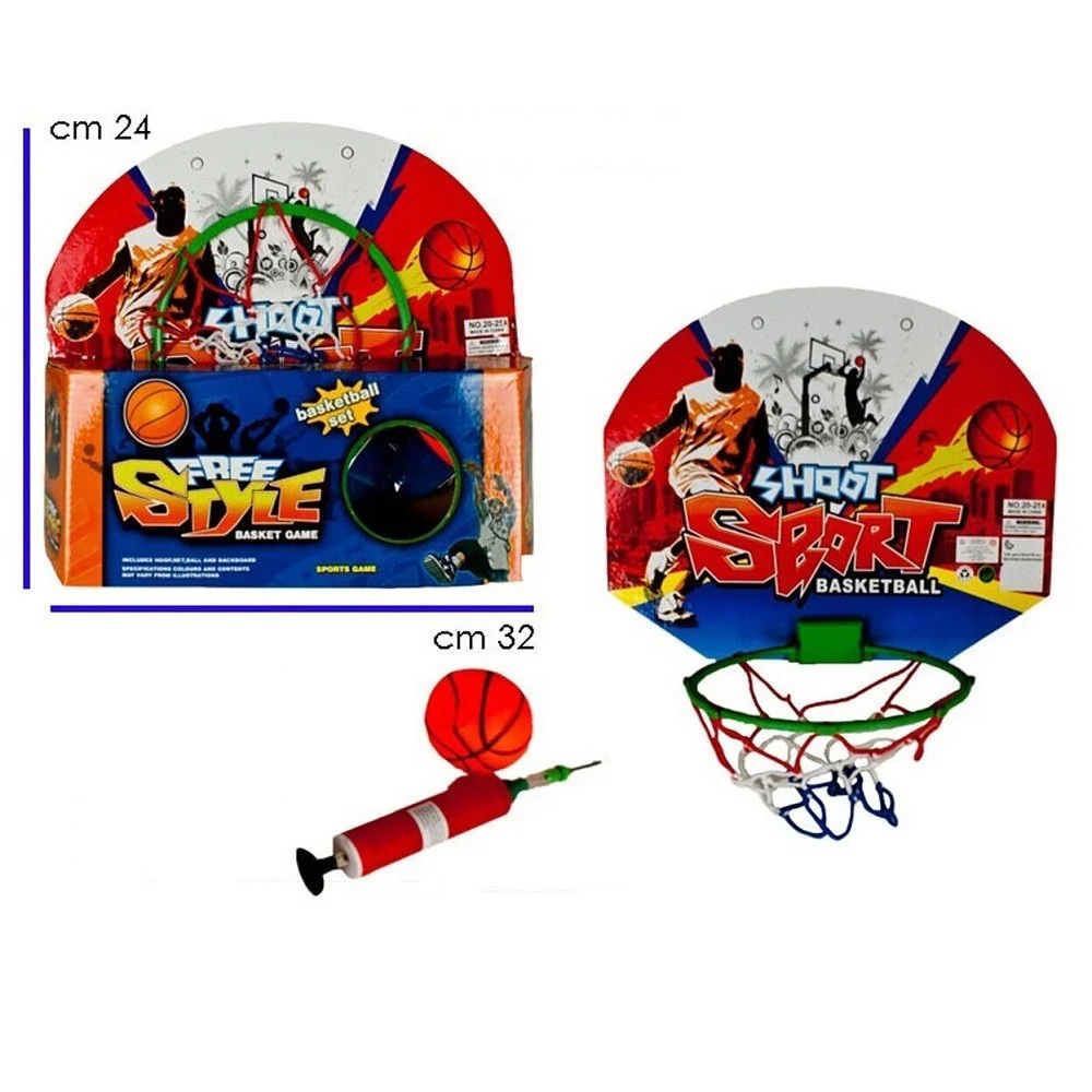 TABELLONE BASKET PALLA POMPA CANESTRO DA INTERNO GIOCO BASKET CASA CAMERETTA - TrAdE Shop Traesio