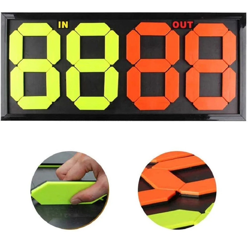 TABELLONE SOSTITUZIONE PORTATILE ARBITRO PARTITA DI CALCIO DISPLAY 83X38 CM - TrAdE Shop Traesio
