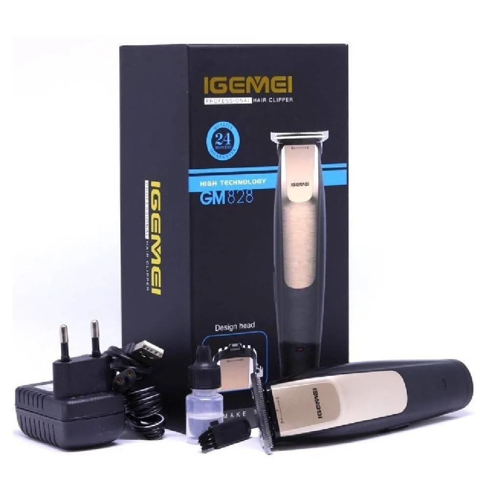 TAGLIA BARBA TRIMMER CAPELLI PROFESSIONALE BATTERIA RICARICABILE CORDLESS GM-828